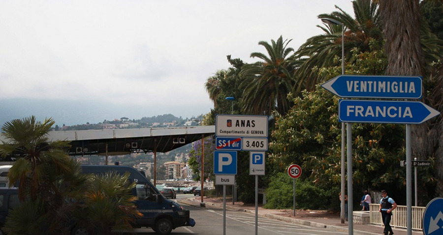 Ventimiglia confine Italia-Francia-controlli Covid